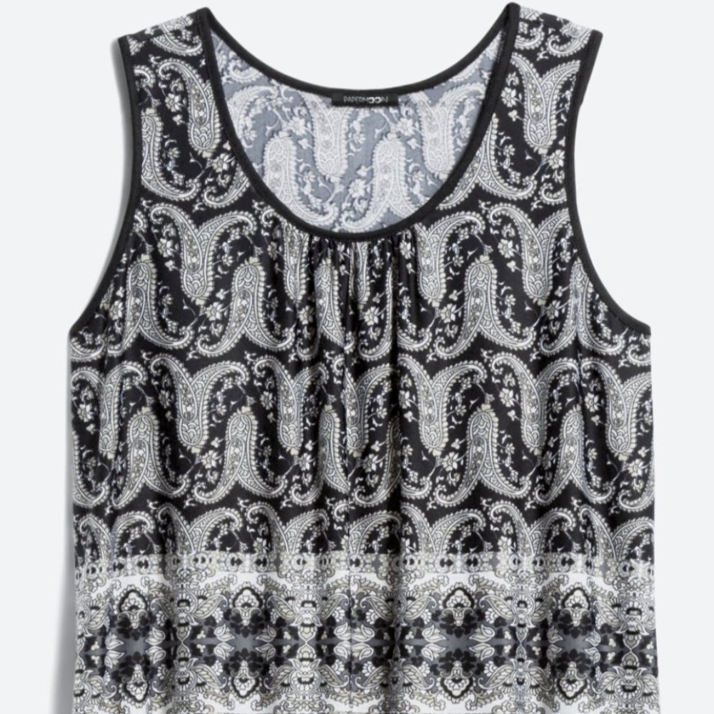 Papermoon Pepita Scoop Neck Knit Top